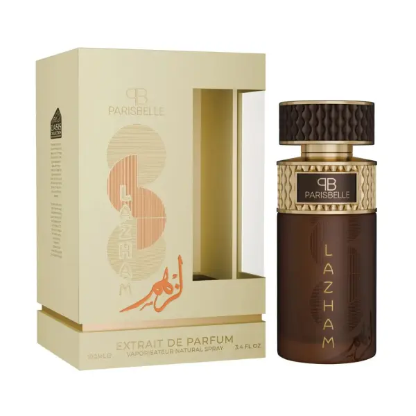 Parisbelle Lazham Extrait De Parfum 100ml – Fruity, Leathery & Oud Long-Lasting Fragrance