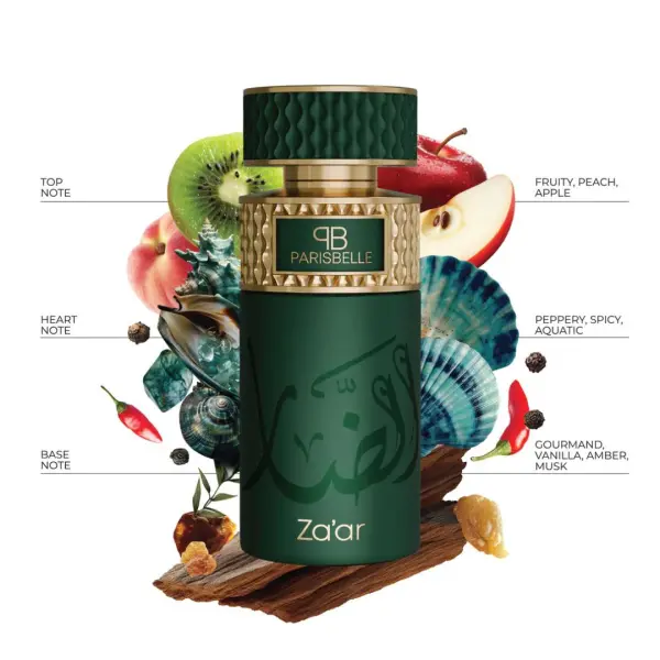 Parisbelle Zaar Extrait de Parfum 100ml – Fruity & Spicy Long-Lasting Fragrance,