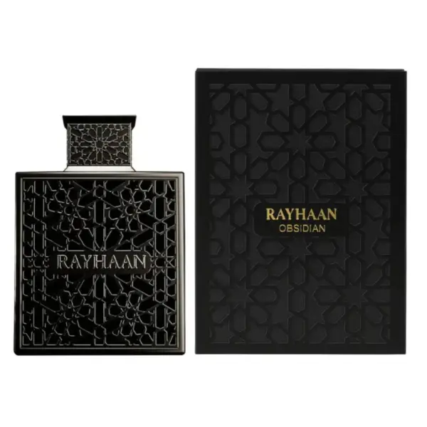 Rayhaan Obsidian For Him EDP 100ML - Woody Leather Floral Perfume for Men