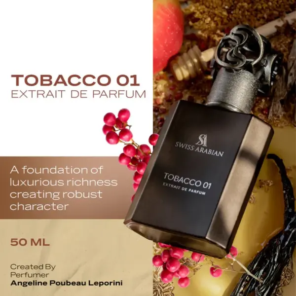 Swiss Arabian Tobacco 01 Extrait De Parfum 50ml Unisex | Long-Lasting Luxury Fragrance